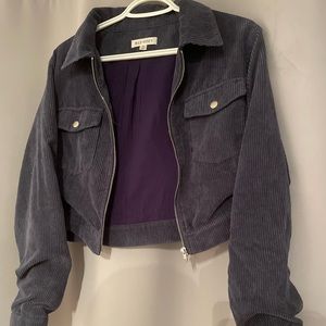 Wild Honey vintage corduroy cropped zip-up jacket